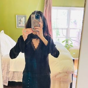 Nicholas crepe long sleeve blouse